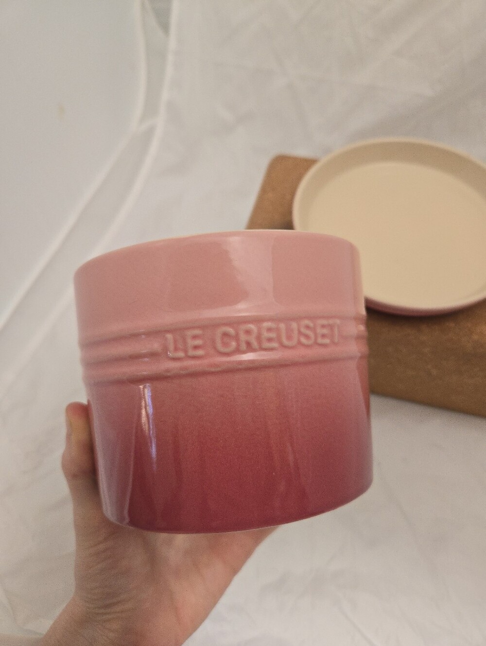 Le Creuset Rose Quartz Herb Planter Stoneware Second Choix NWT